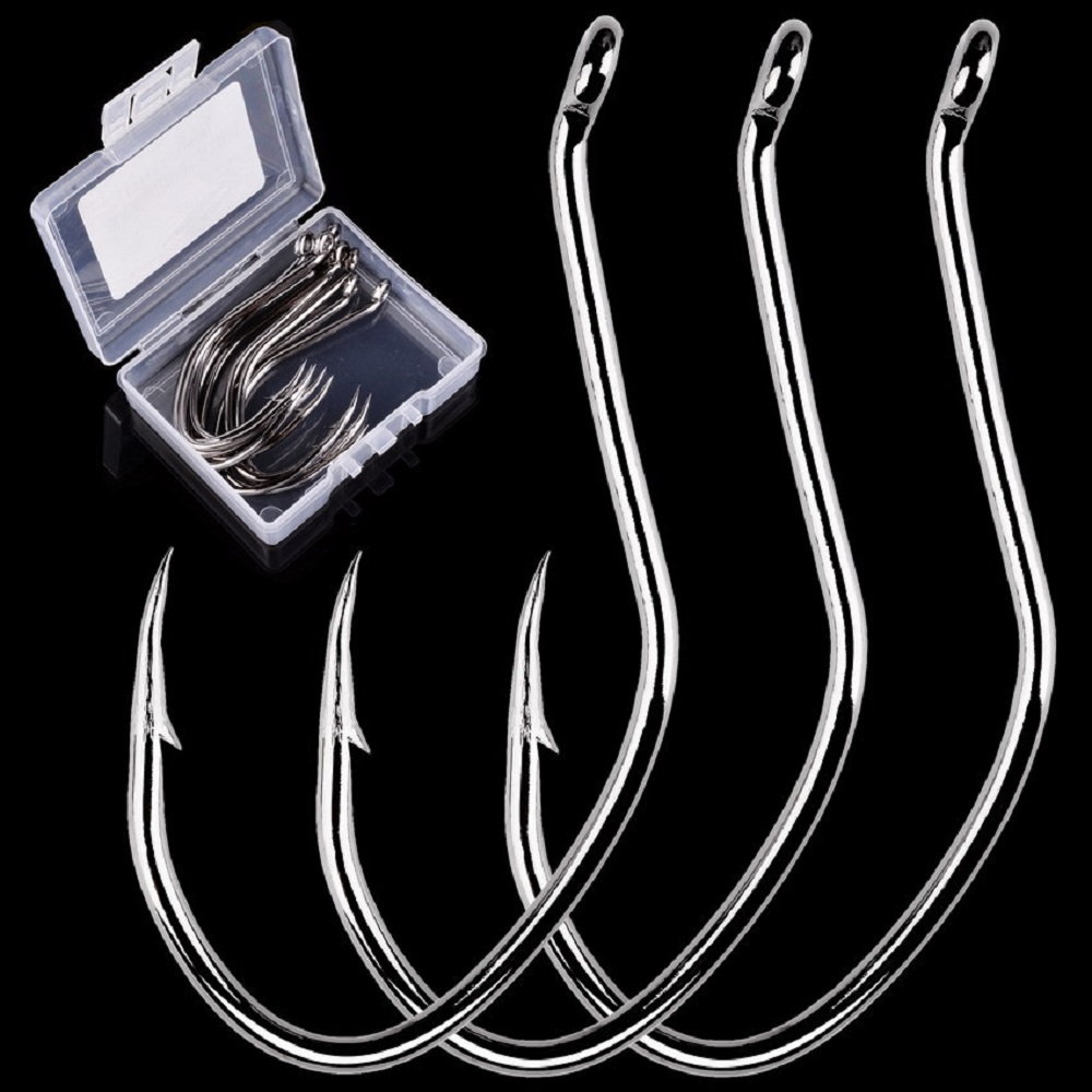 Fishing Hook Circle - 10 buah/boks mata kail pancing karbon,