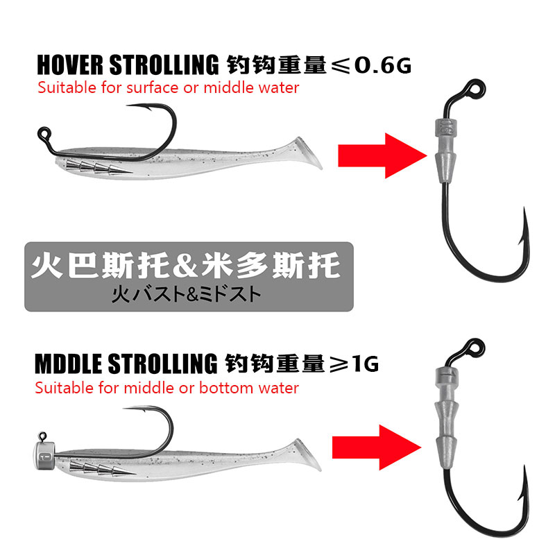 WODJYJ 10 buah kail pancing ji - Fishing Hook Barbless ulasan dan harga