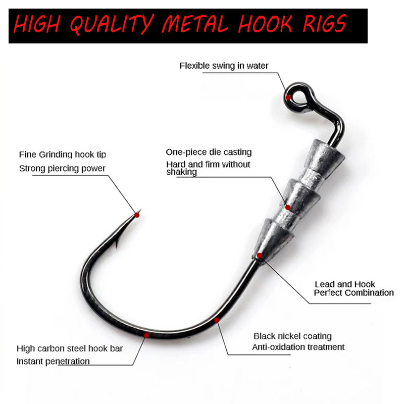 WODJYJ 10 buah kail pancing ji - Fishing Hook Barbless ulasan dan harga