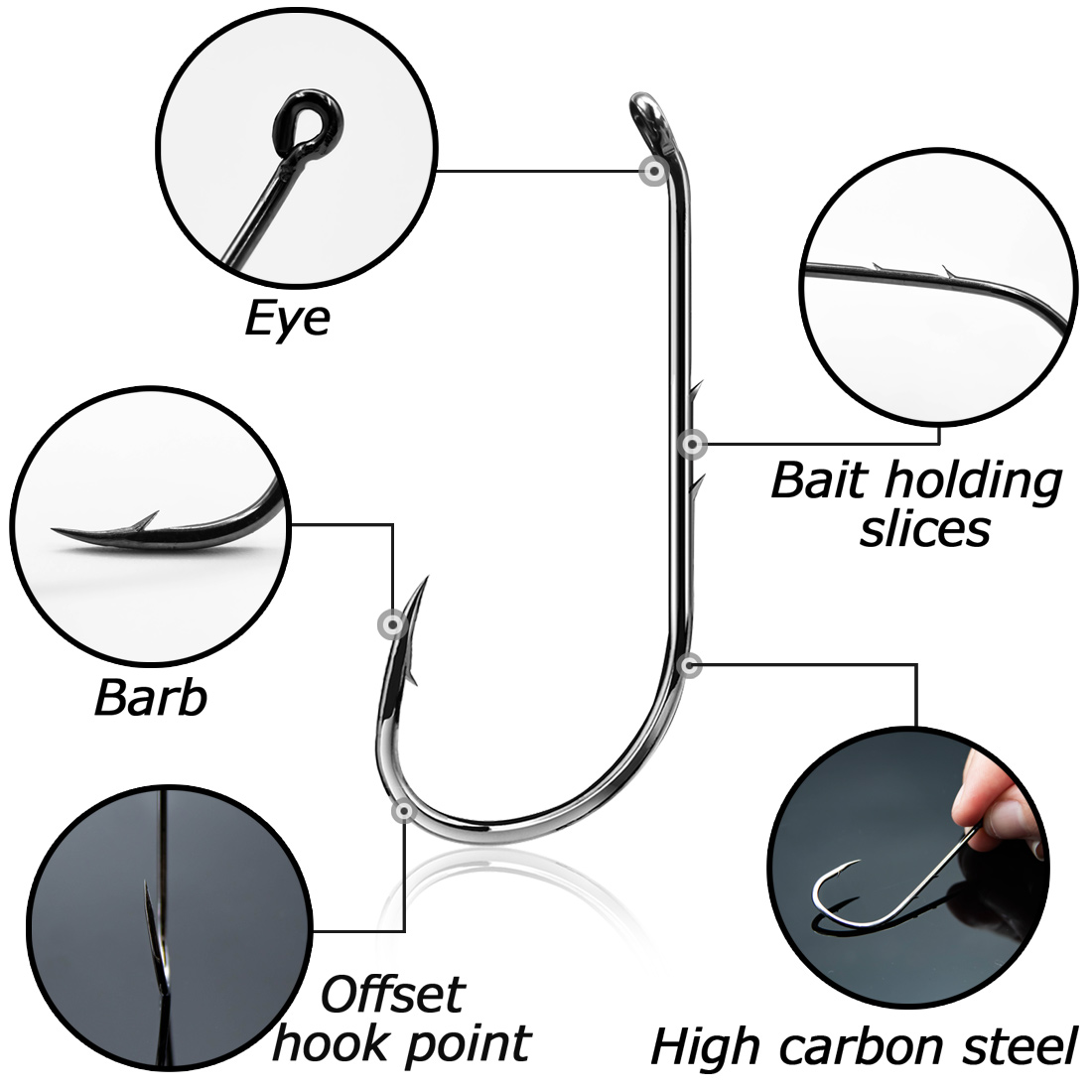 Kait Pancing Umpan Umpan 9KM 5 - Fishing Hook Circle ulasan dan harga