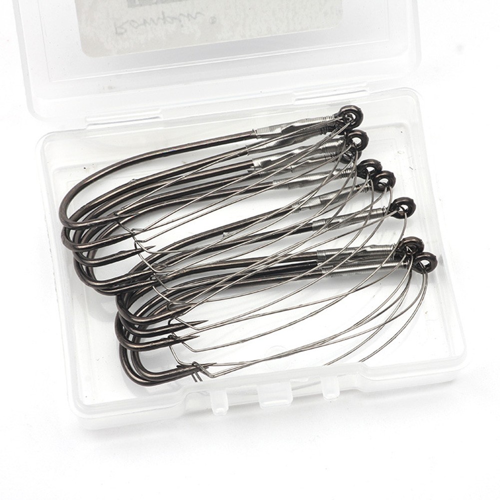 10pcs Kail Pancing Bass Anti R - Fishing Hook Weedless ulasan dan harga