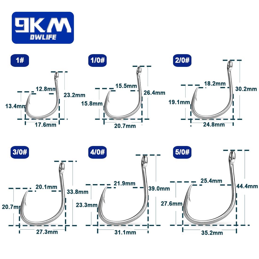 Kait pancing air asin 9KM, kai - Fishing Hook Barbless ulasan dan harga